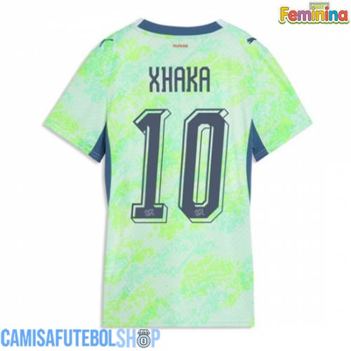Camisa de time de futebol Suíça Granit Xhaka #10 Replicas 2º Equipamento Feminina Mundo 2026 Manga Curta